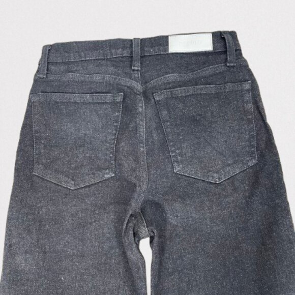 RE/DONE Straight Leg High Rise Button Fly Raw Hem Black Jeans Size 28 - Picture 9 of 13